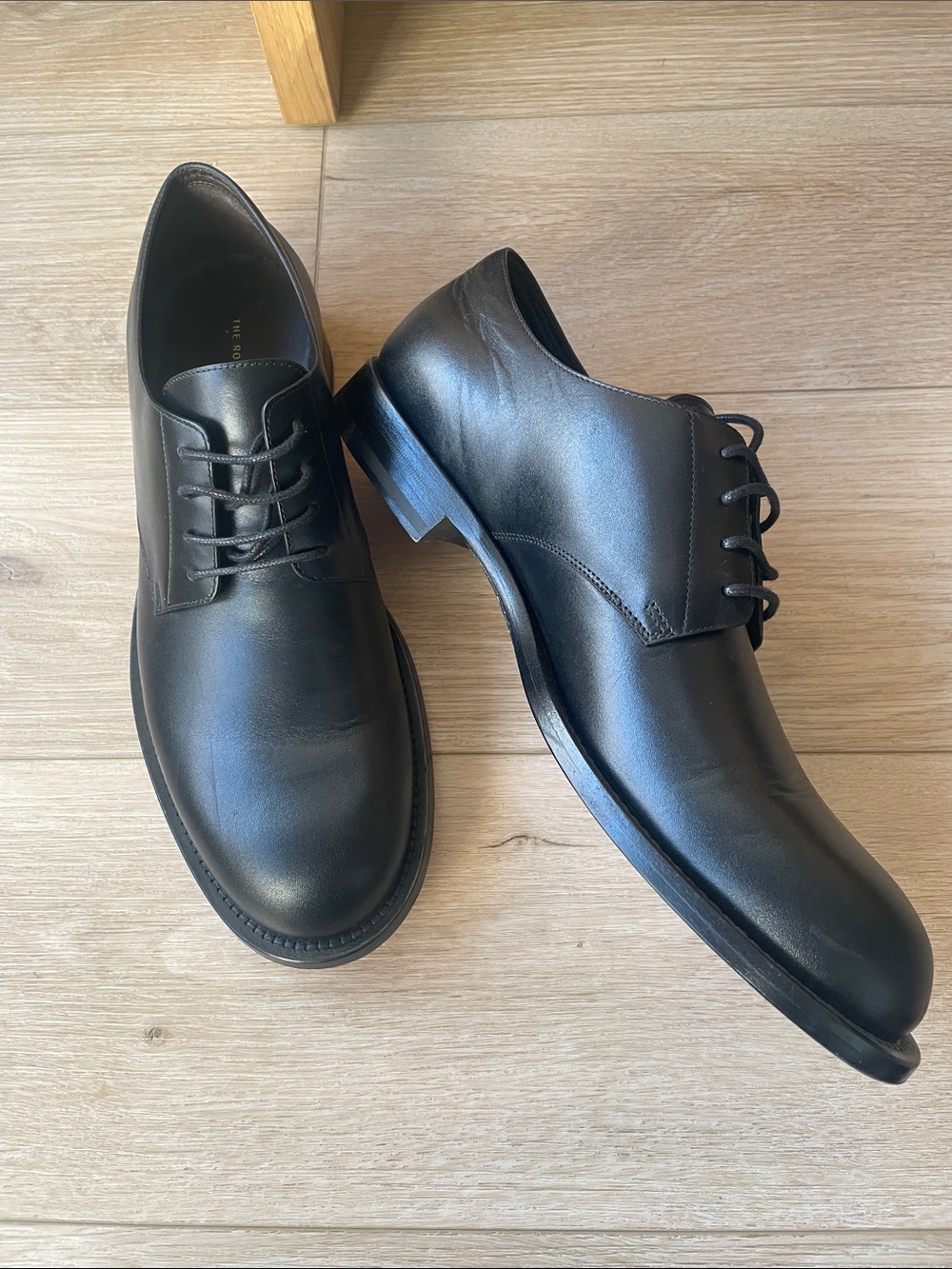 NWOT The Row Black Leather Novus Derby - Picture 2 of 8
